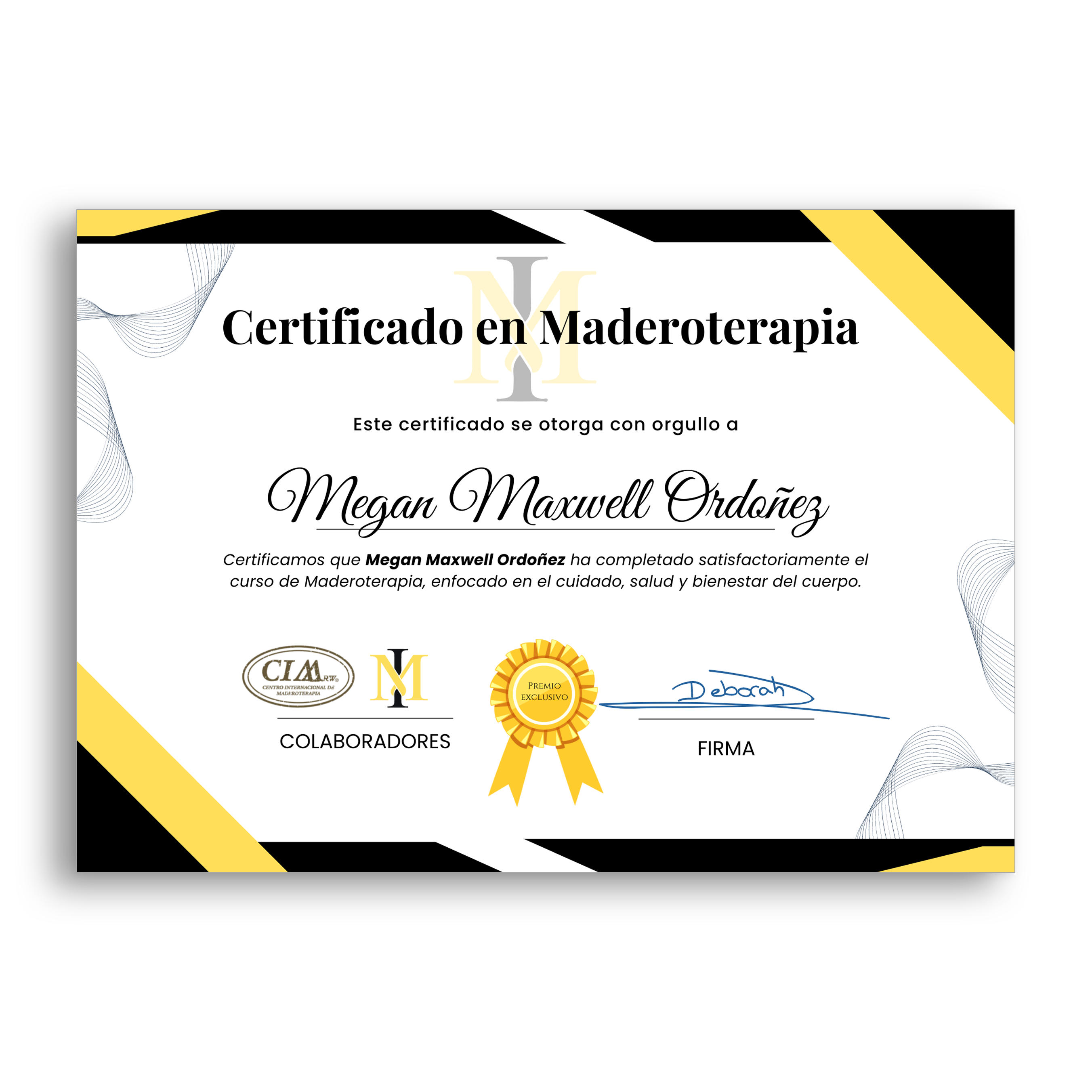 Certificado Maderoterapia
